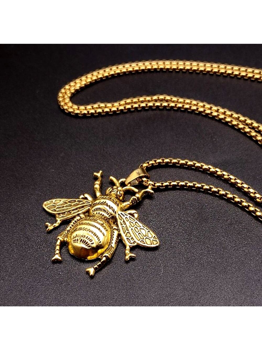 Gold Plated Bumblebee Honeybee Necklace Boho Women's Anniversary Birthday Gift